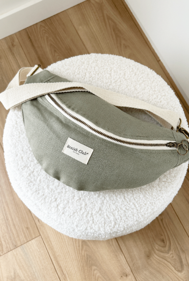 Sac banane 100% lin Kaki