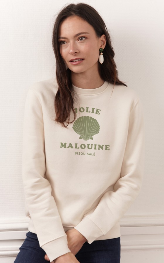 Sweat femme Coquillage couleur - Personnalisable