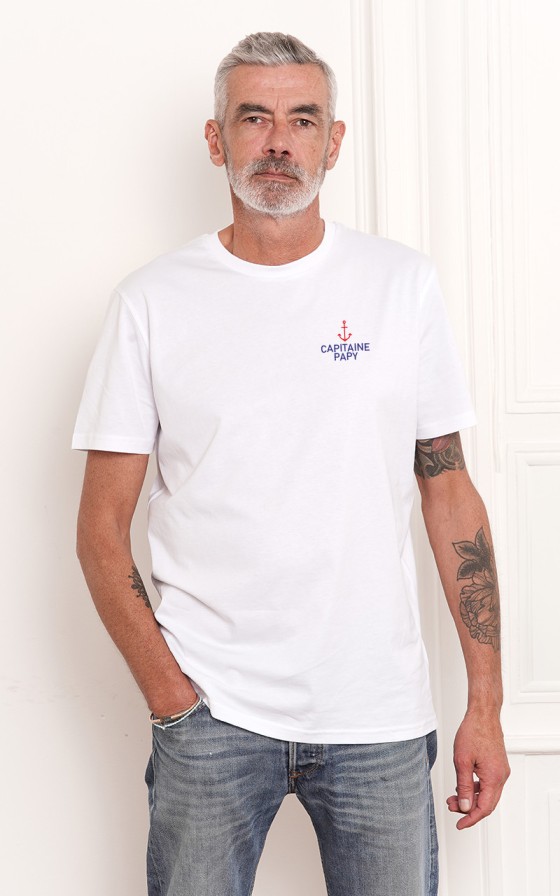 T-shirt homme brodé Ancre - Personnalisable