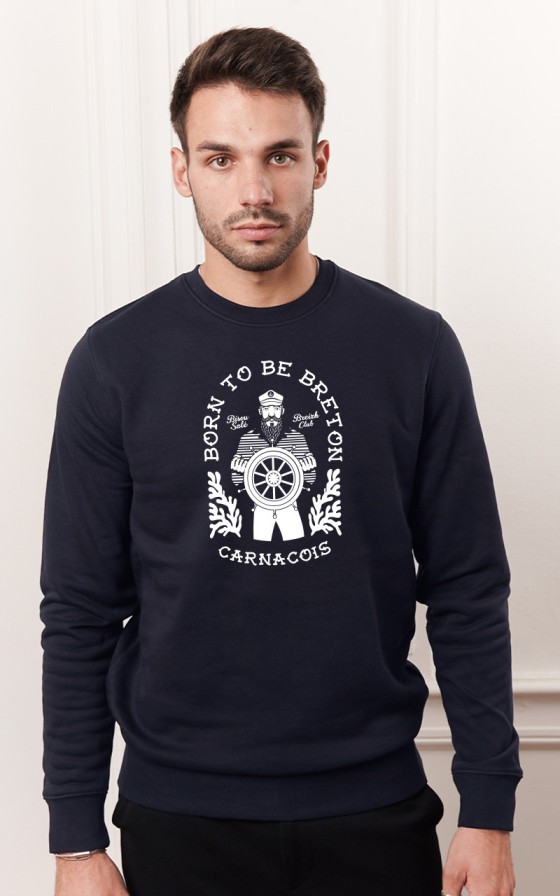Sweat homme Born to be breton - Personnalisable