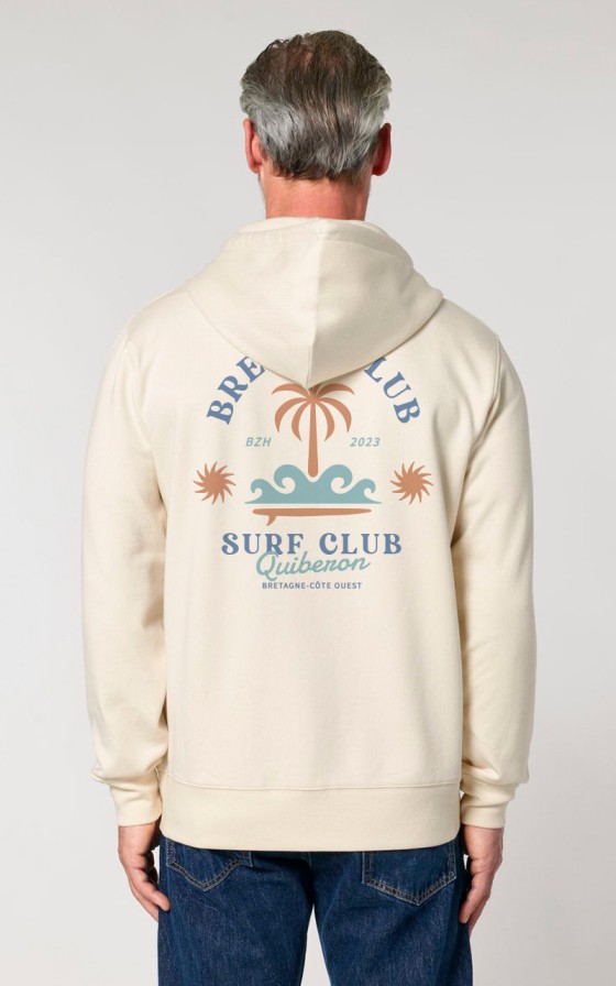 Hoodie zippé à capuche homme Surf Club - Personnalisable