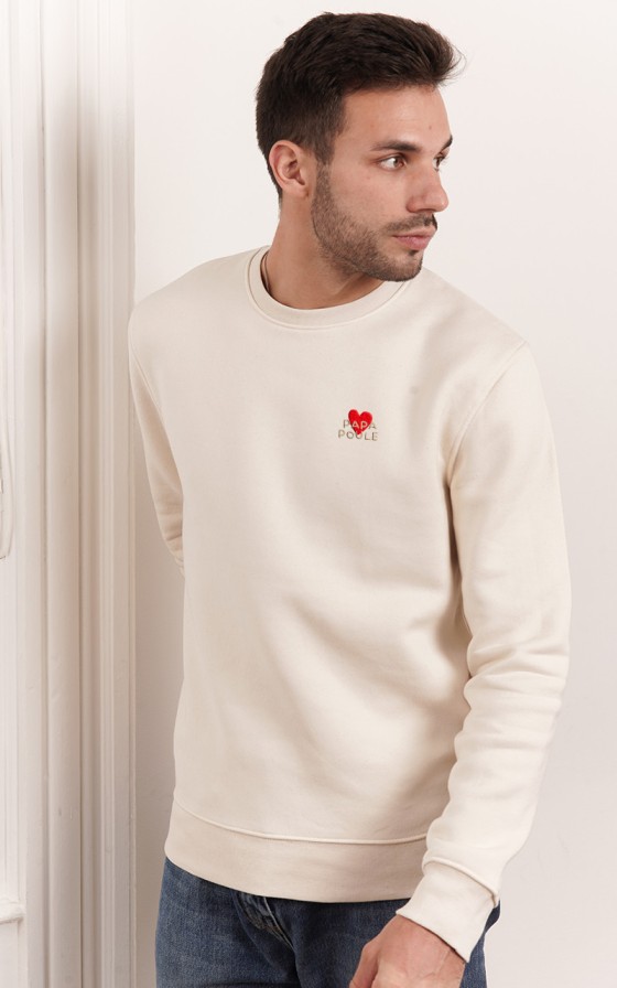 Sweat homme brodé Grand amour - Personnalisable