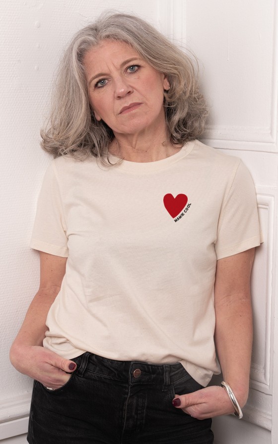 T-shirt Femme Coeur velours - Personnalisable