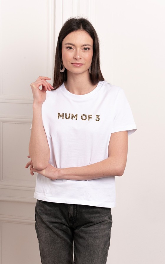 T-shirt femme Texte léopard - Personnalisable