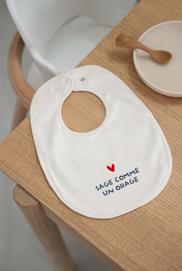 Bavoir imprimé Sage comme...