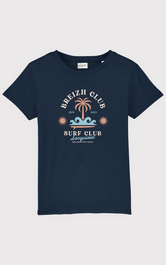 T-shirt enfant Surf palmier - Personnalisable
