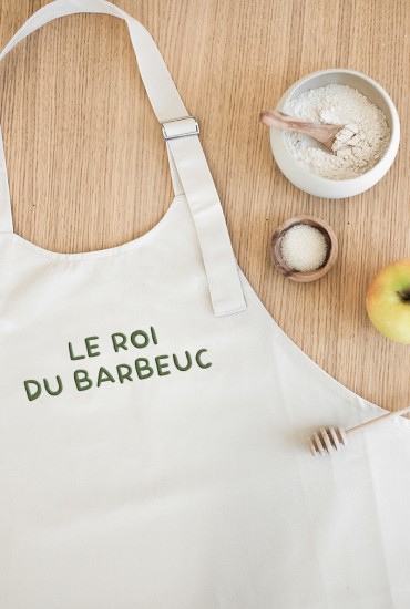 Tablier brodé Le roi du...