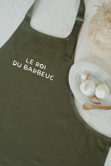 Tablier brodé Le roi du...