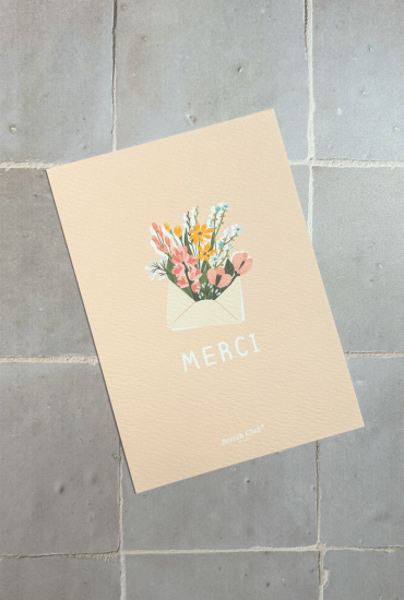 Carte postale Merci fleurs