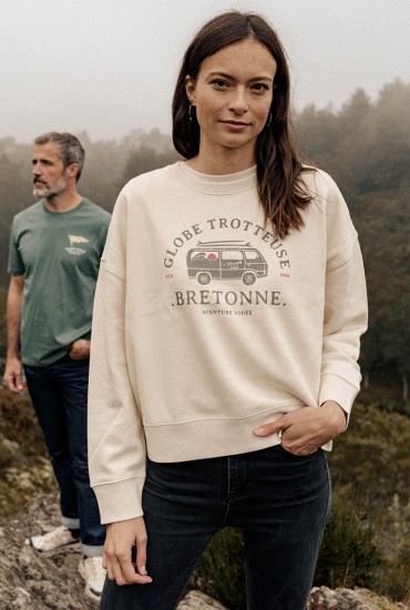 Sweat femme Globe trotteuse...