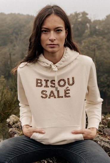 Sweat à capuche femme Texte...