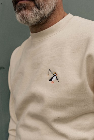 Sweat homme brodé Macareux...