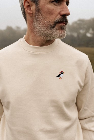Sweat homme brodé Macareux...