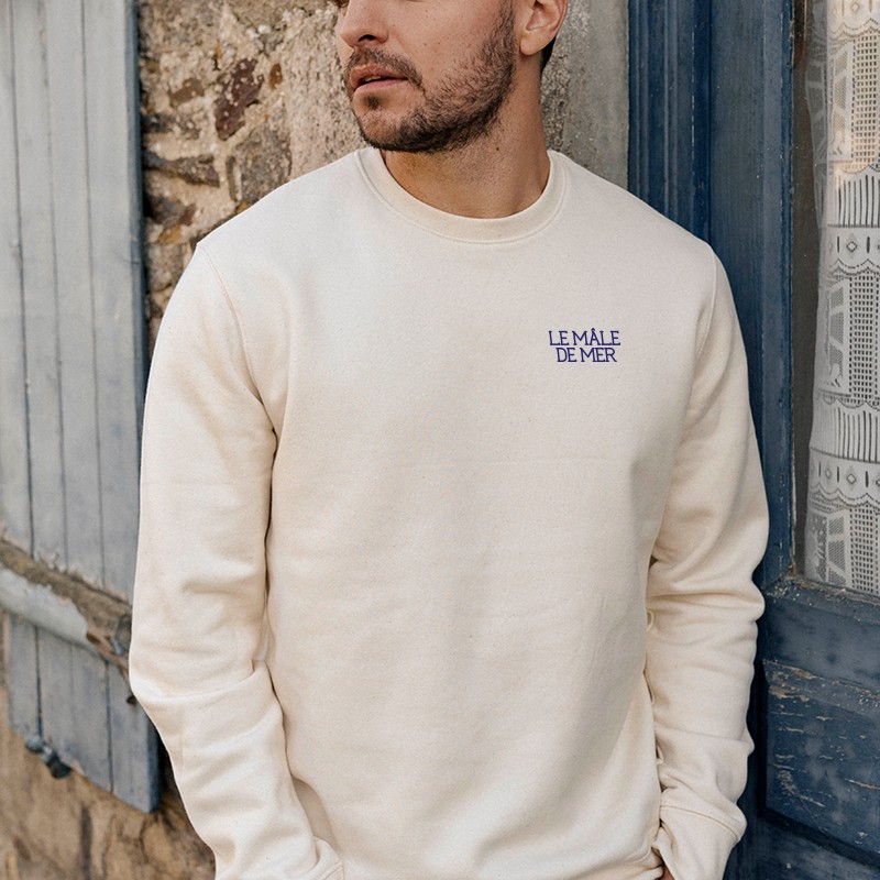 Sweat breton homme brode Le male de mer Breizh Club