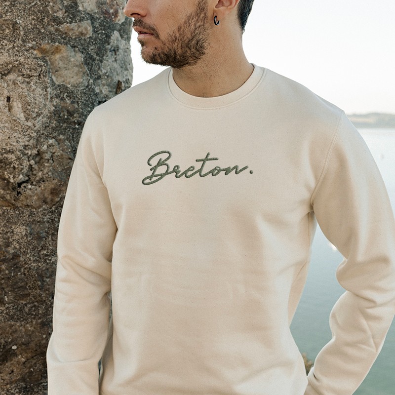 Sweat breton homme brode Breton Signature Breizh Club