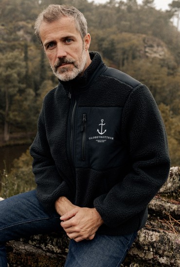 Veste Sherpa homme Ancre...