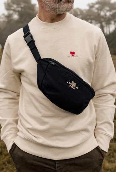 Sac banane noir brodée...
