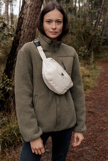 Sac banane beige brodée...
