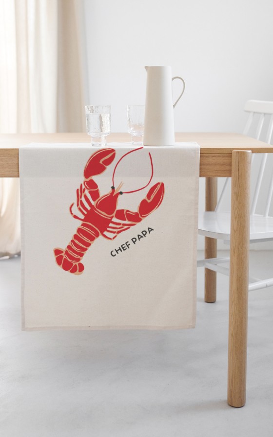 Torchon Grand homard - Personnalisable - Made in Bretagne