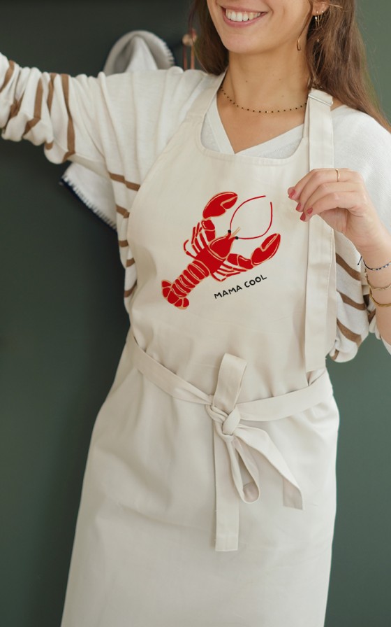 Tablier Grand homard - Personnalisable