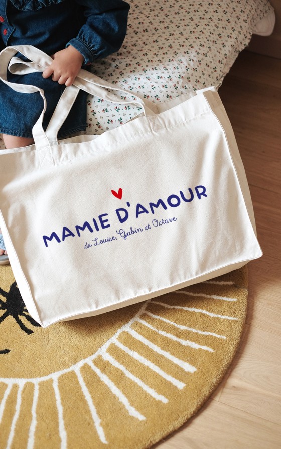 Cabas Mamie d amour Personnalisable