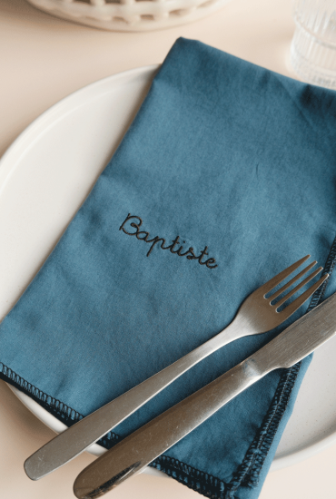 Serviette de table Bleue -...