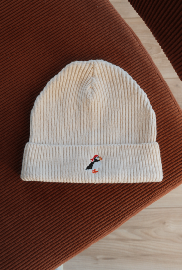 Bonnet marin brodé Macareux