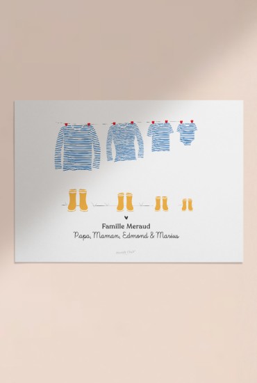Affiche Famille marinière -...