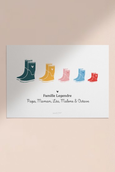 Affiche Famille Bottes de...