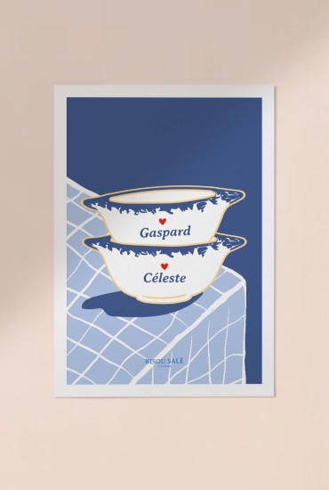 Affiche Nappe et bols...