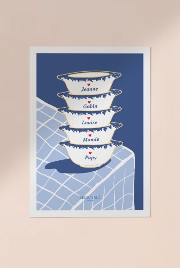 Affiche Nappe et bols...
