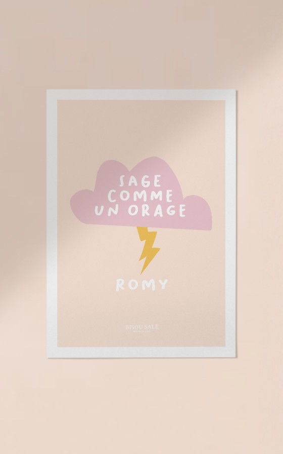 Affiche Sage comme un orage - Personnalisable