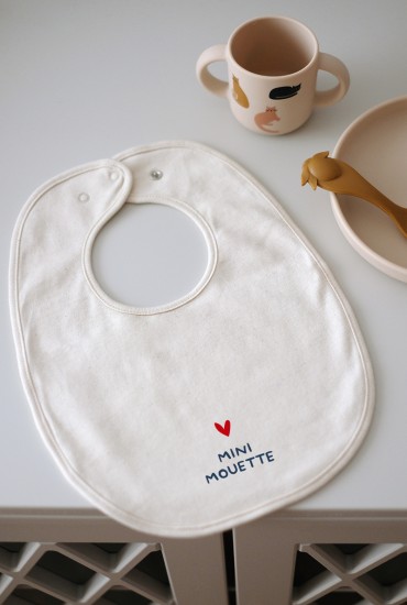 Bavoir imprimé Mini mouette