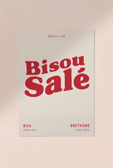Affiche Bisou salé