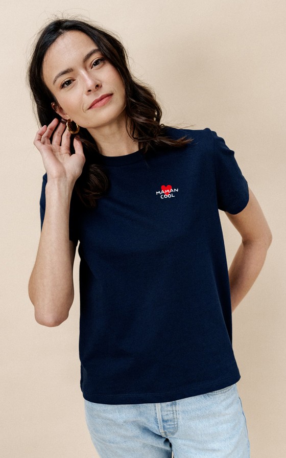 T-shirt femme brodé Grand amour - Personnalisable