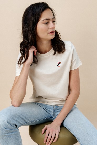 T-shirt femme brodé...