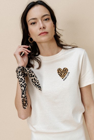 T-shirt femme Coeur Léo -...
