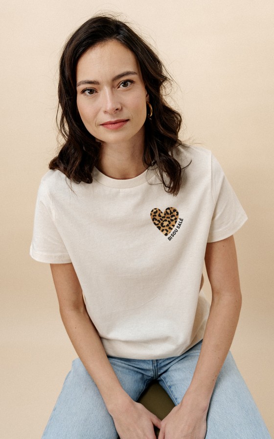 T-shirt femme Coeur Léo - Personnalisable