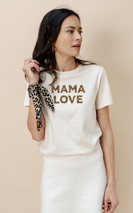 T-shirt femme Texte léopard - Personnalisable