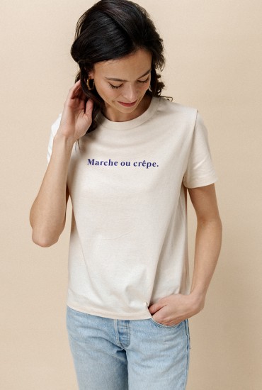 T-shirt femme Marche ou crêpe