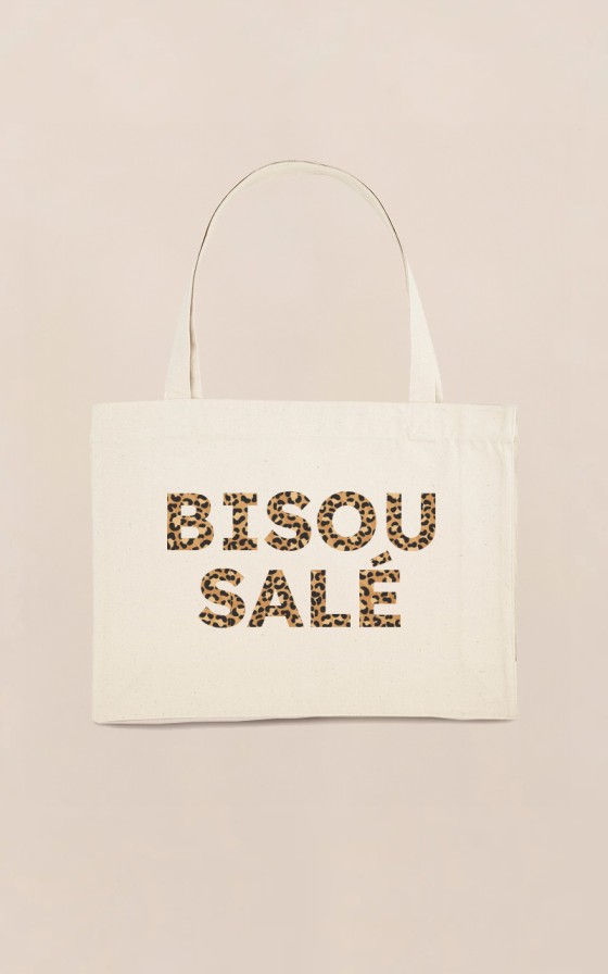 Cabas Texte léopard - Personnalisable