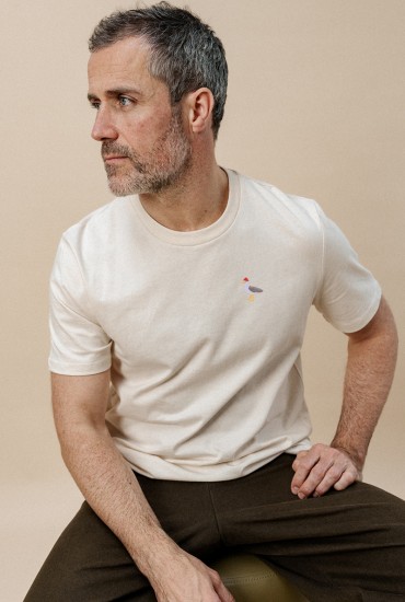T-shirt homme brodé Goéland...