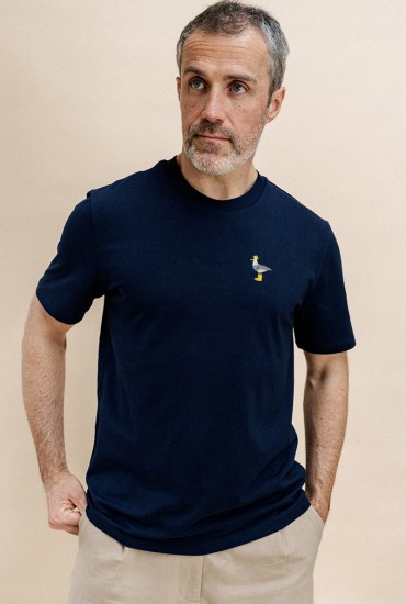 T-shirt homme brodé Goéland...