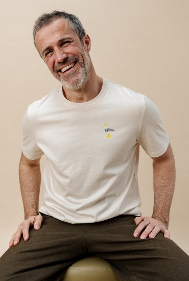 T-shirt homme brodé Goéland...