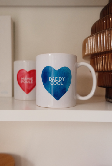 Mug Grand coeur bleu -...