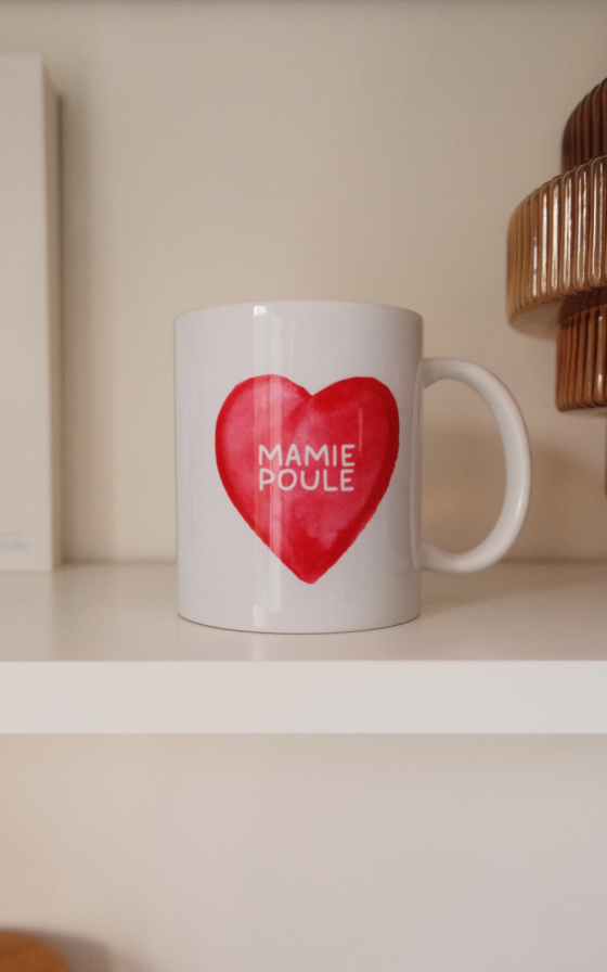 Mug Grand coeur rouge - Personnalisable
