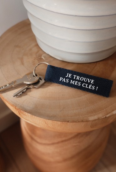 Porte-clés à message Bleu...