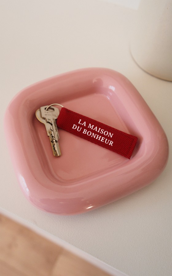 Porte-clés à message Rouge - Personnalisable