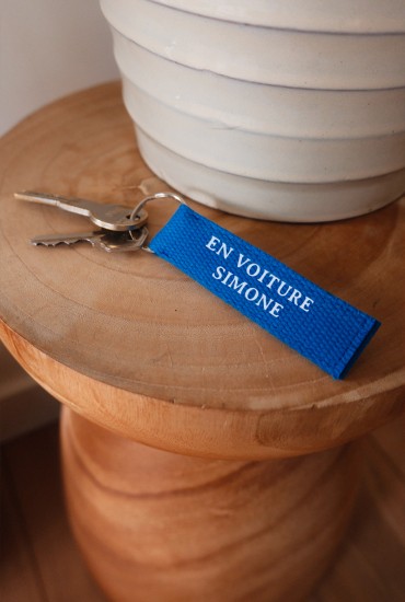 Porte-clés à message Bleu...