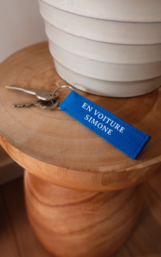 Porte-clés à message Bleu roi - Personnalisable
